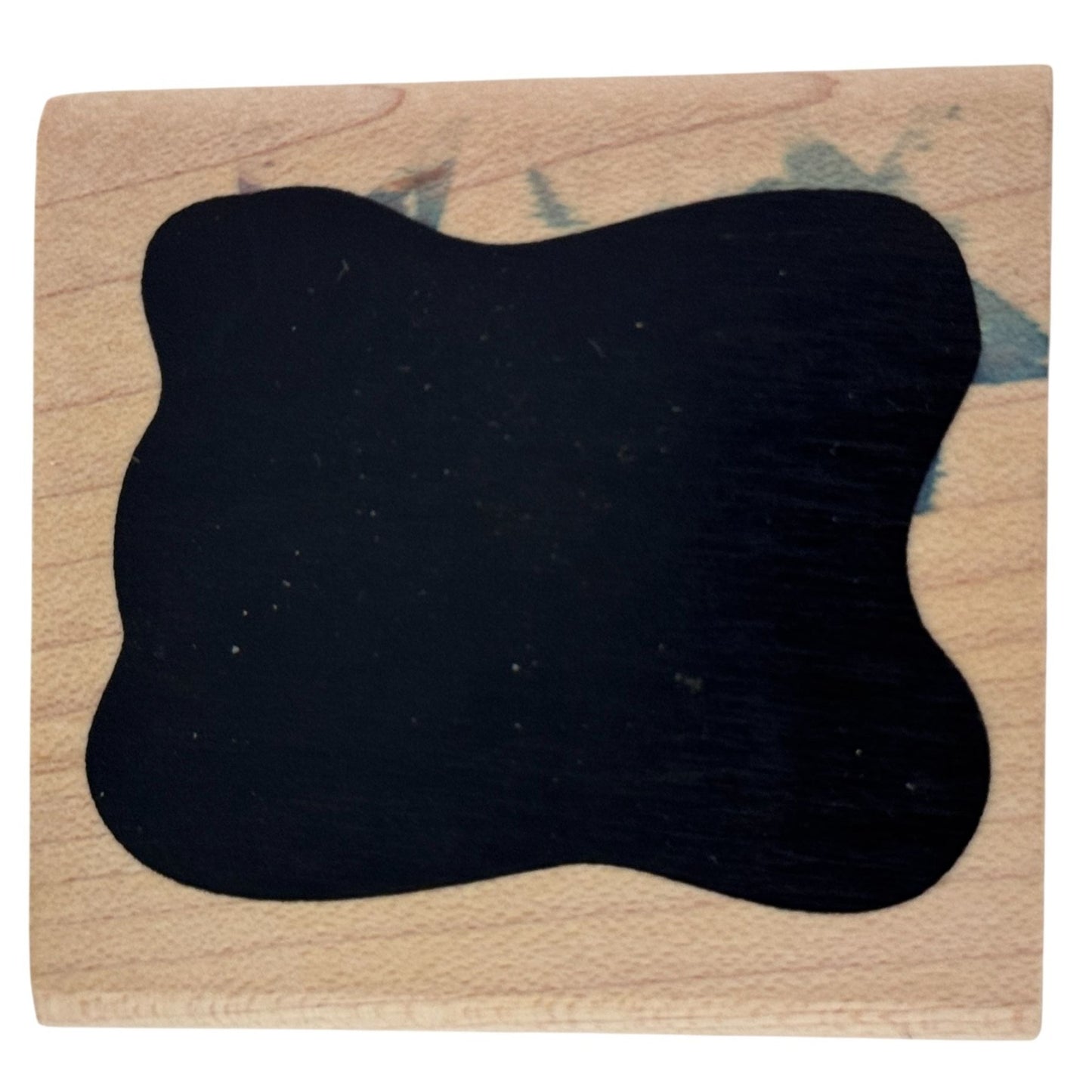 A Stamp In The Hand Rubber Stamp Abstract Paint Blob Shape Label Frame Texture