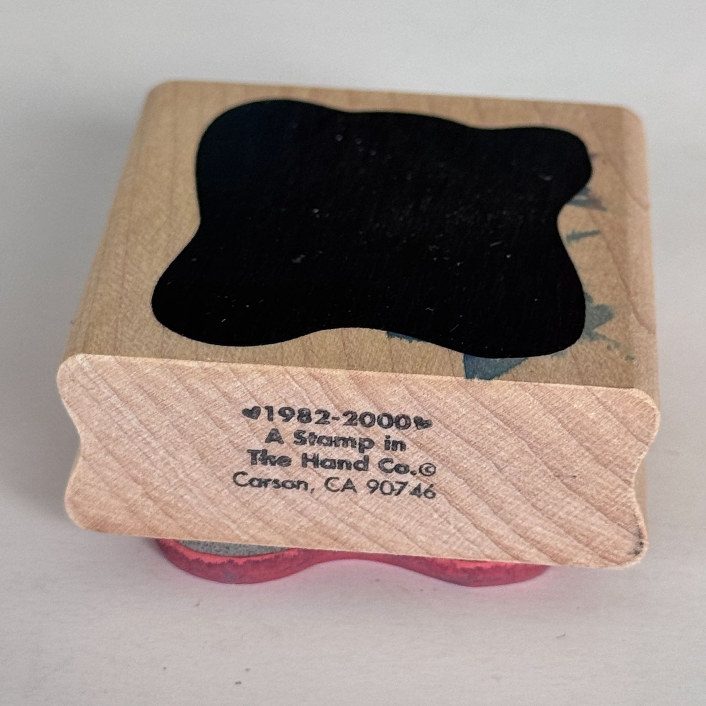 A Stamp In The Hand Rubber Stamp Abstract Paint Blob Shape Label Frame Texture