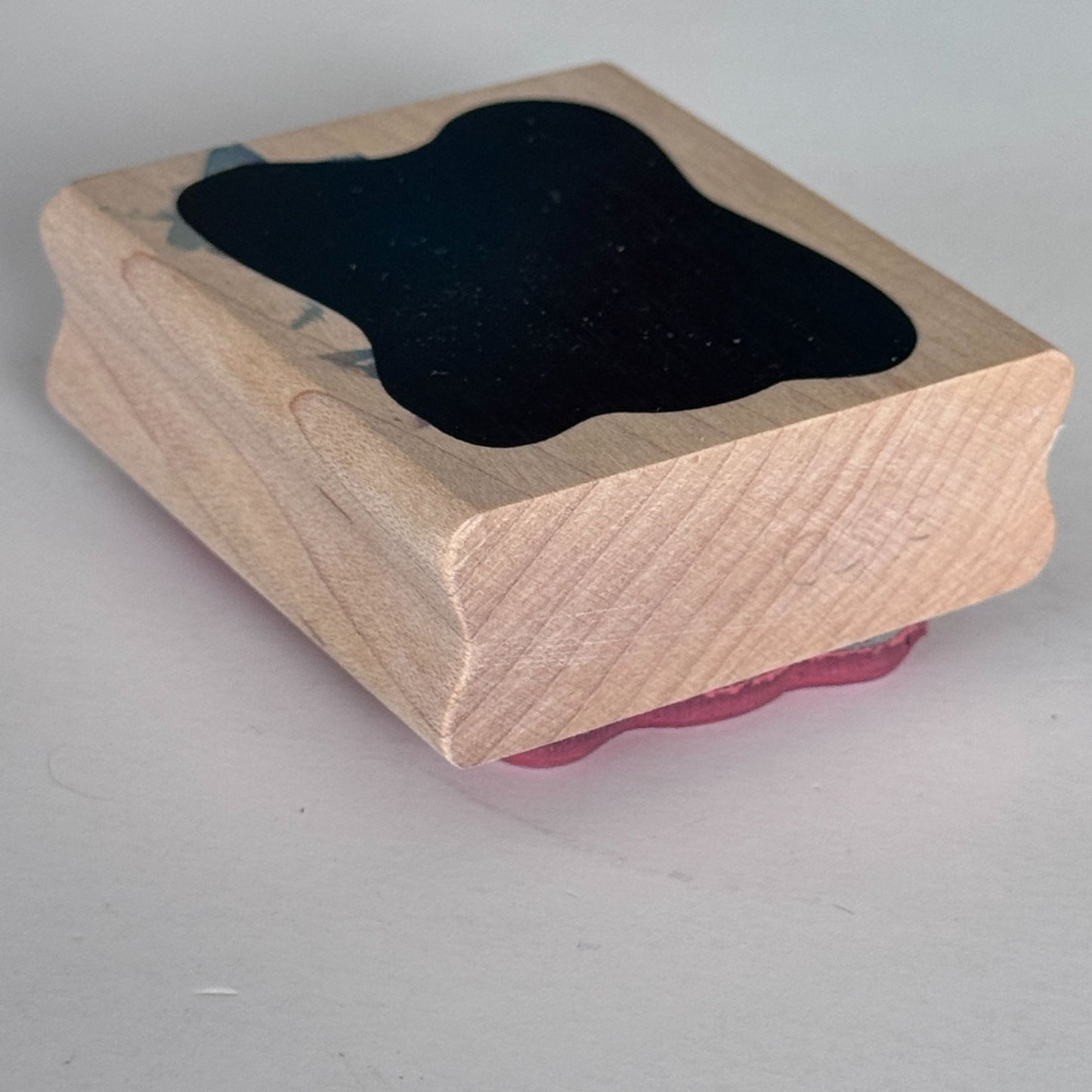 A Stamp In The Hand Rubber Stamp Abstract Paint Blob Shape Label Frame Texture
