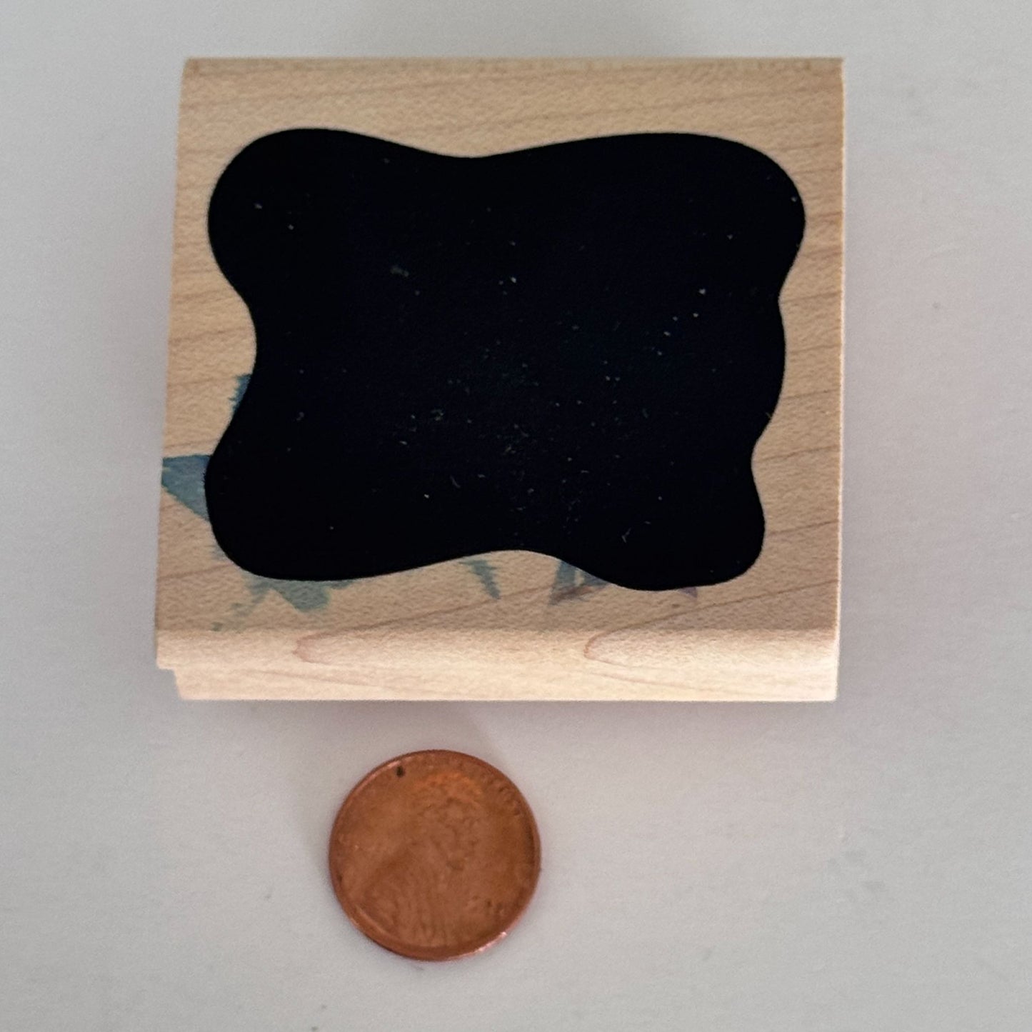 A Stamp In The Hand Rubber Stamp Abstract Paint Blob Shape Label Frame Texture