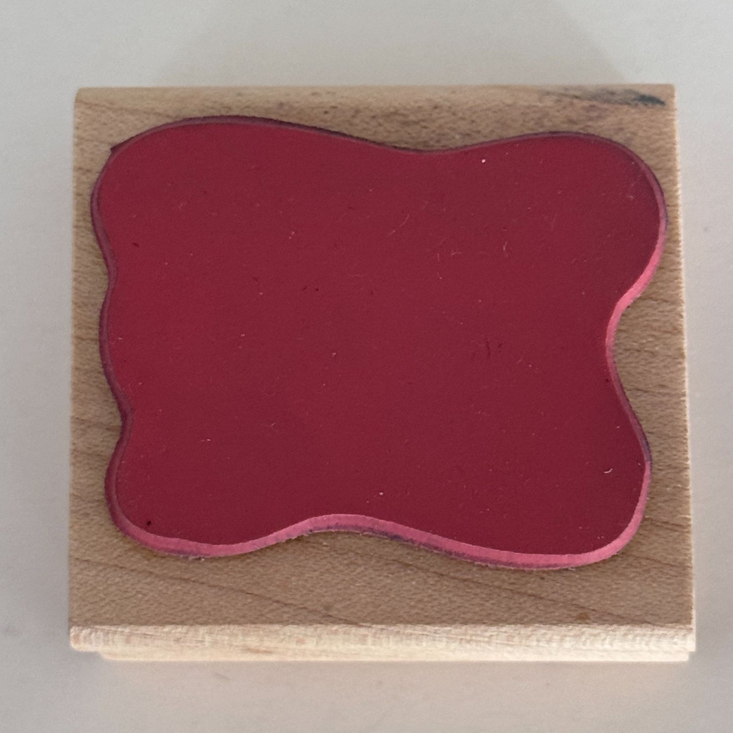 A Stamp In The Hand Rubber Stamp Abstract Paint Blob Shape Label Frame Texture