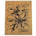 PSX Poinsettia Rubber Stamp K-784 Botanical Christmas Floral Holiday Card Making Scrapbooking