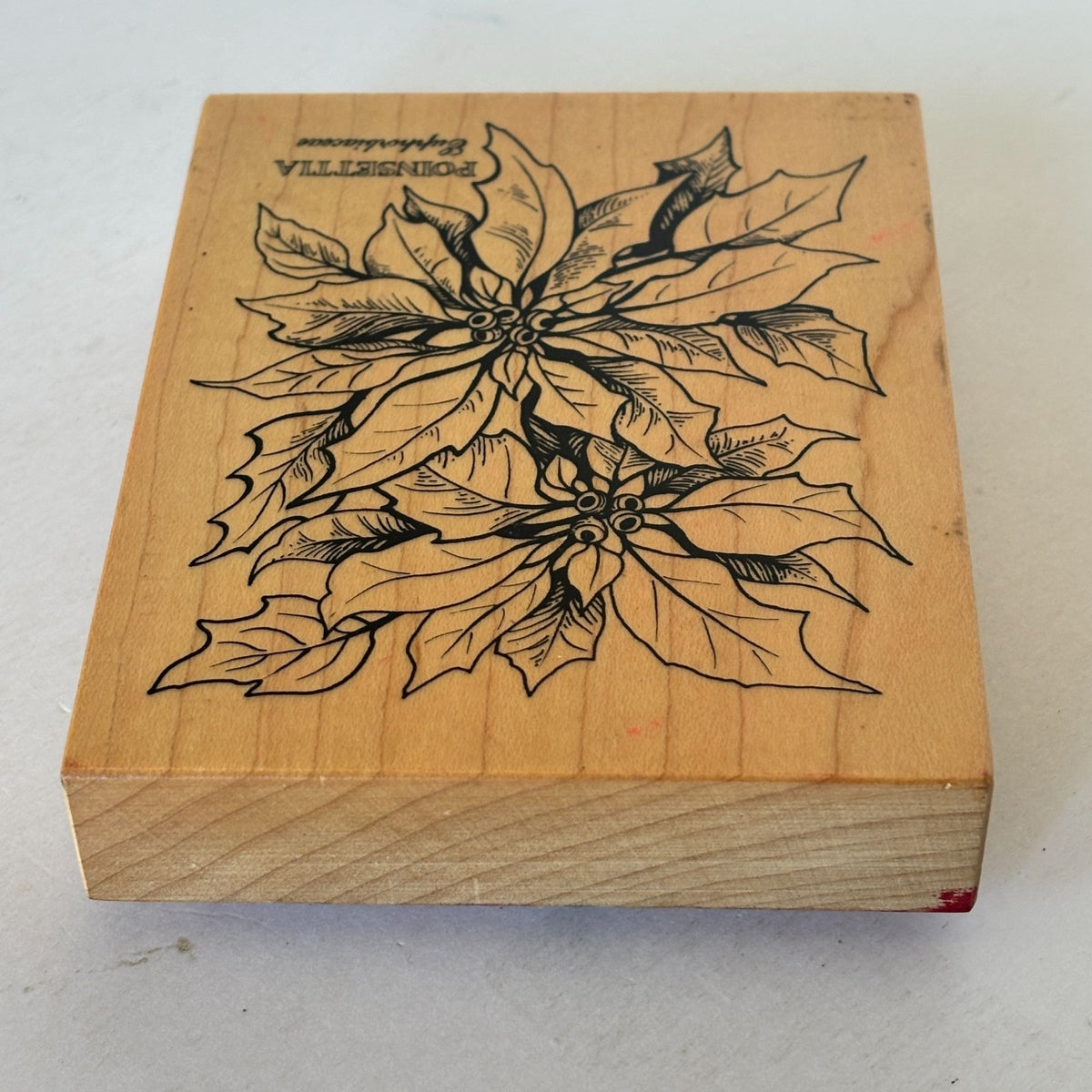 PSX Poinsettia Rubber Stamp K-784 Botanical Christmas Floral Holiday Card Making Scrapbooking