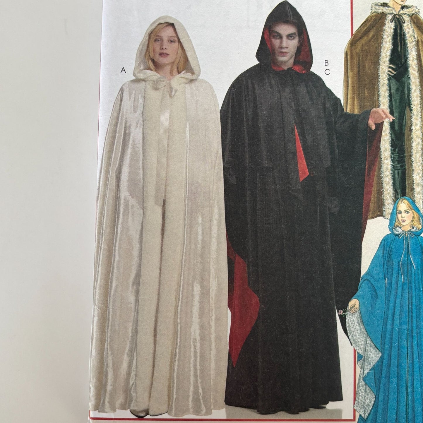 McCalls Sewing Pattern M5957 Adult Easy Halloween Costume Cloak Cape Cosplay Renaissance S-XL Uncut