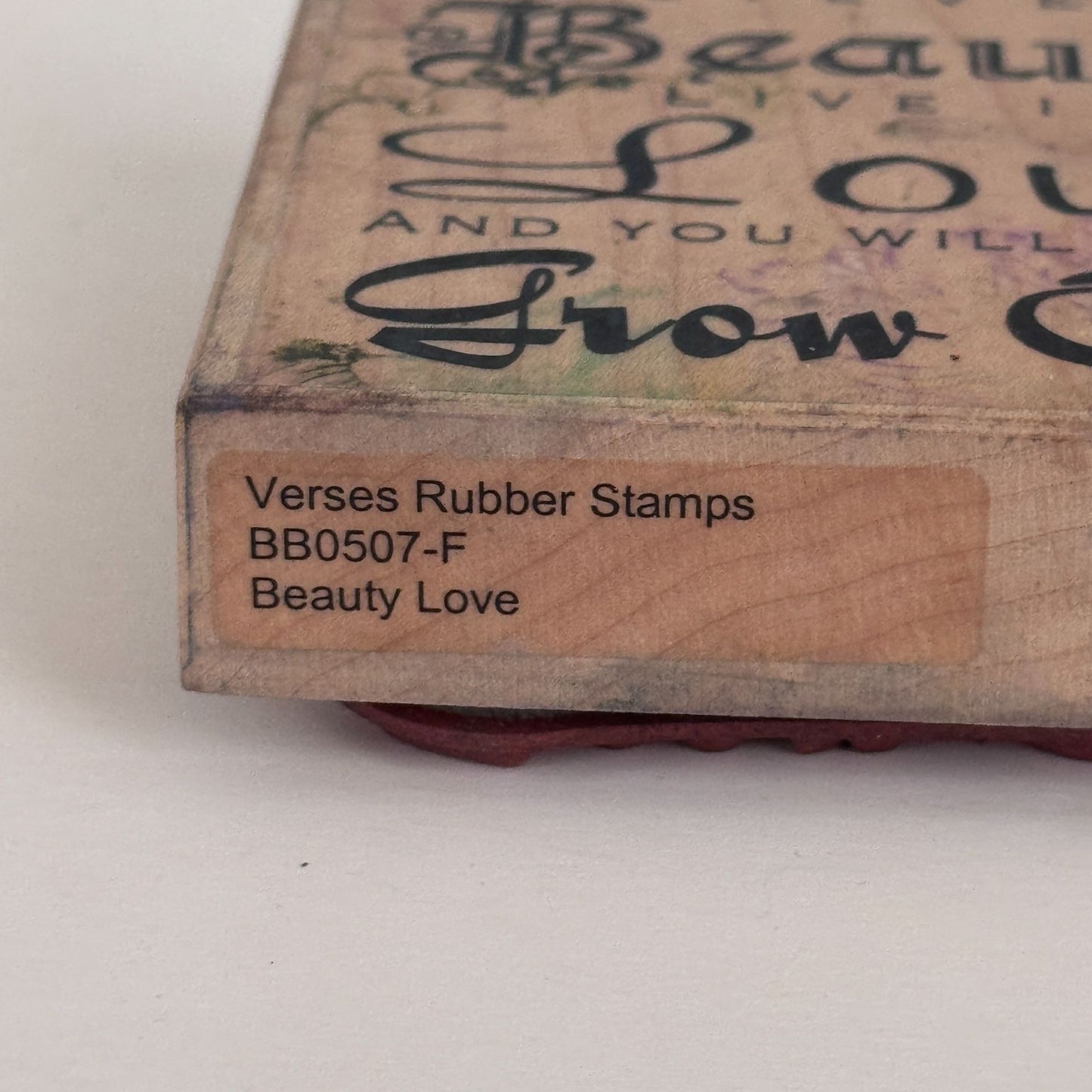 Verses Rubber Stamp Believe in Beauty Live Love Never Grow Old Cardmaking Words