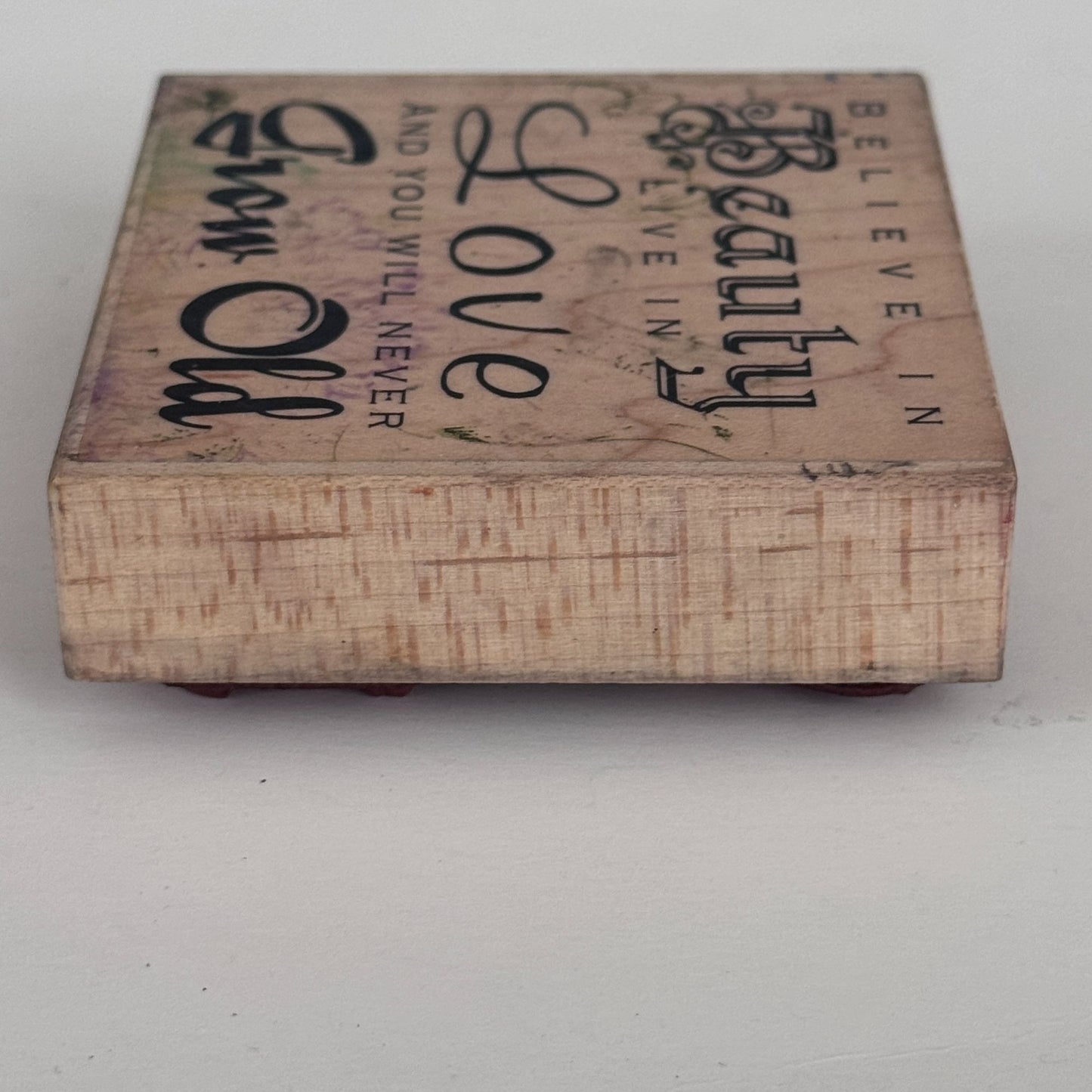 Verses Rubber Stamp Believe in Beauty Live Love Never Grow Old Cardmaking Words