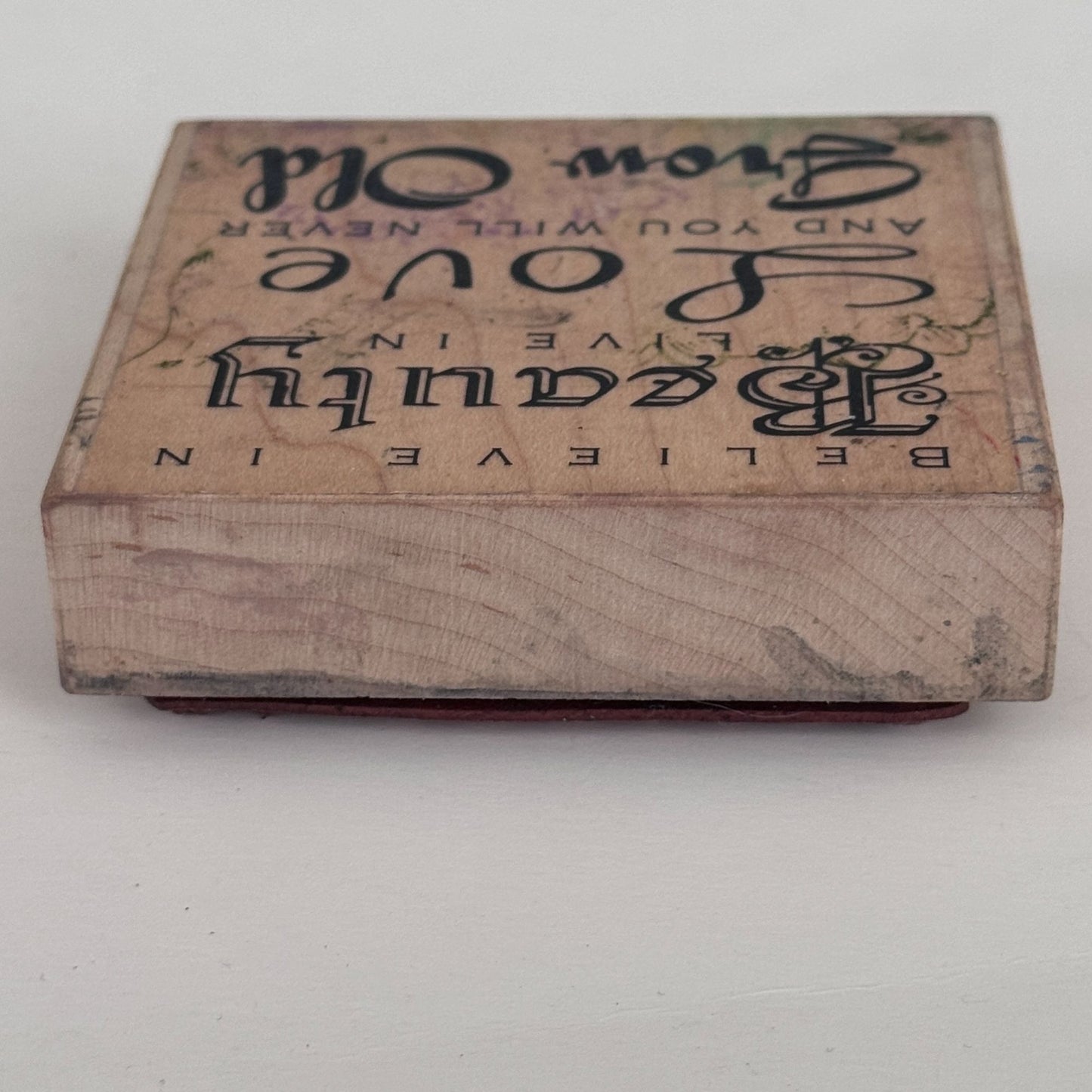 Verses Rubber Stamp Believe in Beauty Live Love Never Grow Old Cardmaking Words