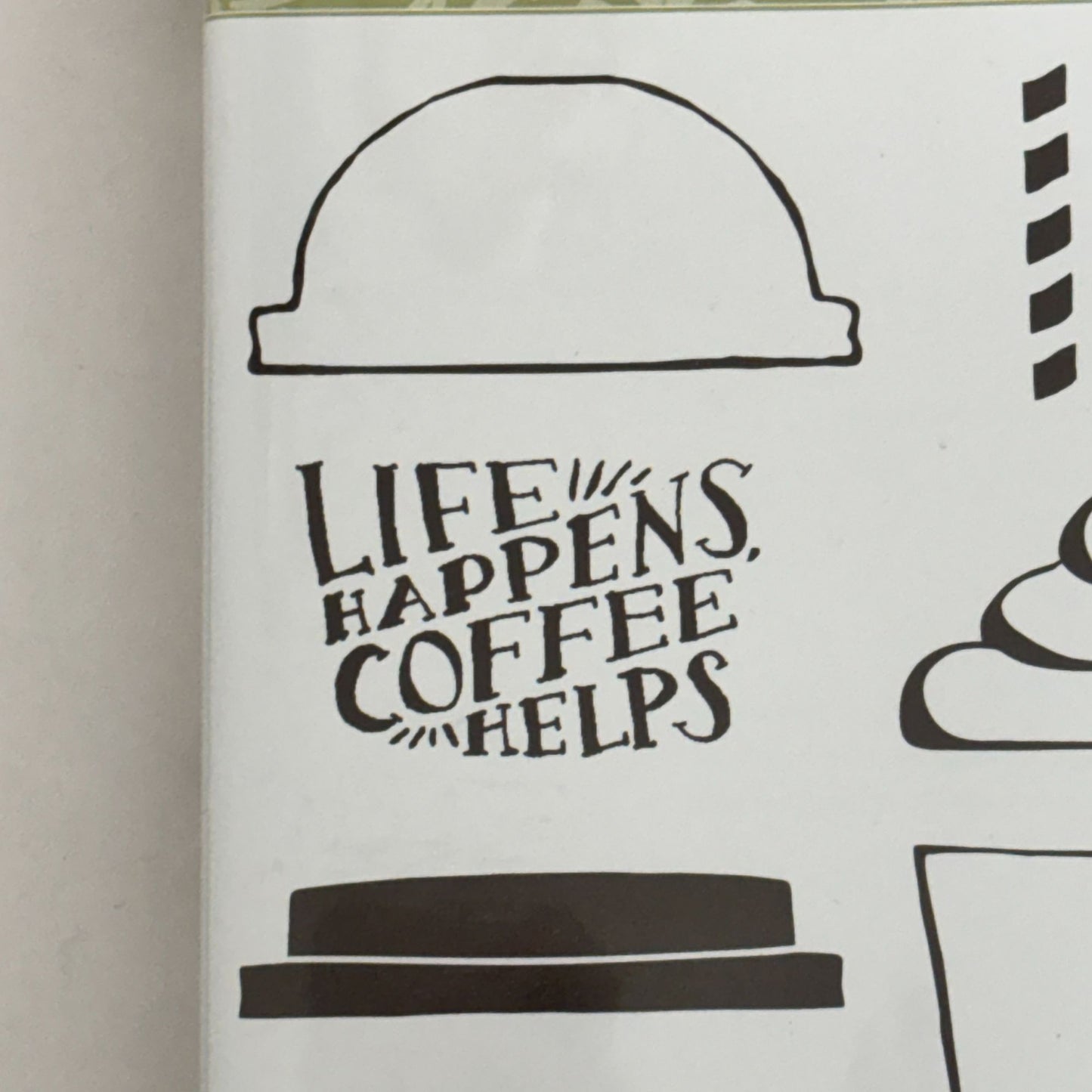 Stampin Up Coffee Cafe Acrylic Stamps Thanks a Latte Friends Cardmaking Drink Ice Straw