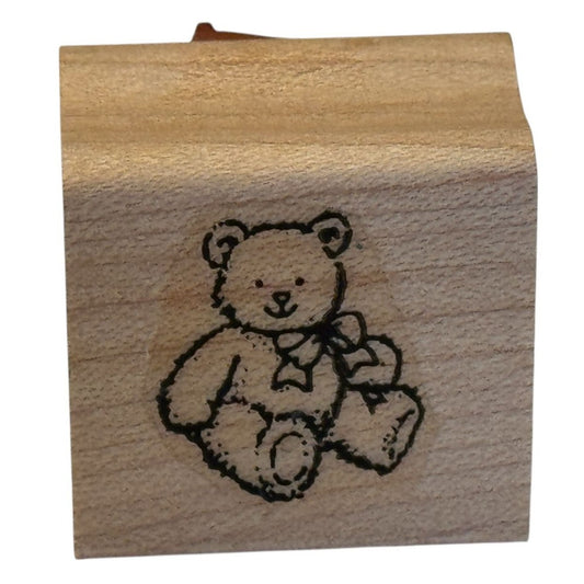Stampin Up Rubber Stamp Teddy Bear Small Tiny Toy Stuffed Animal Card Making
