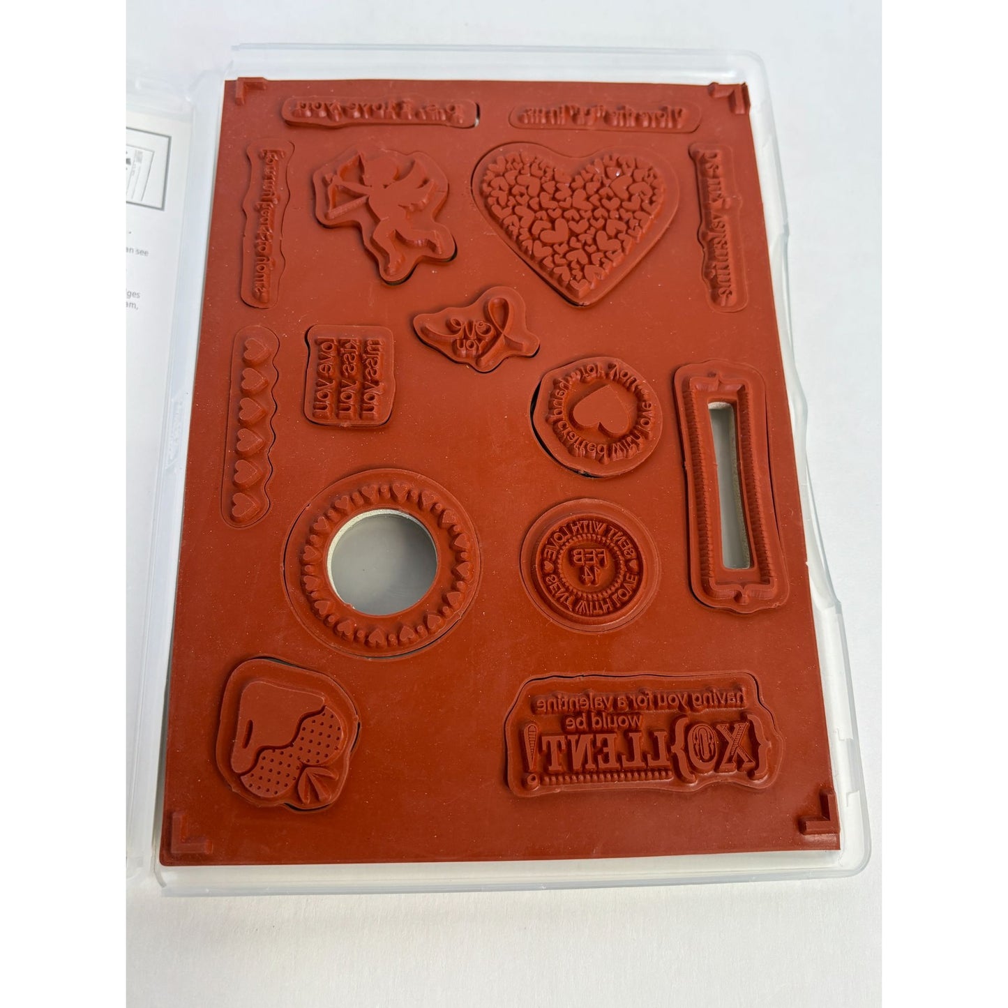 Stampin Up Valentines Day Rubber Stamps PS I Love You Set Handcrafted with Love
