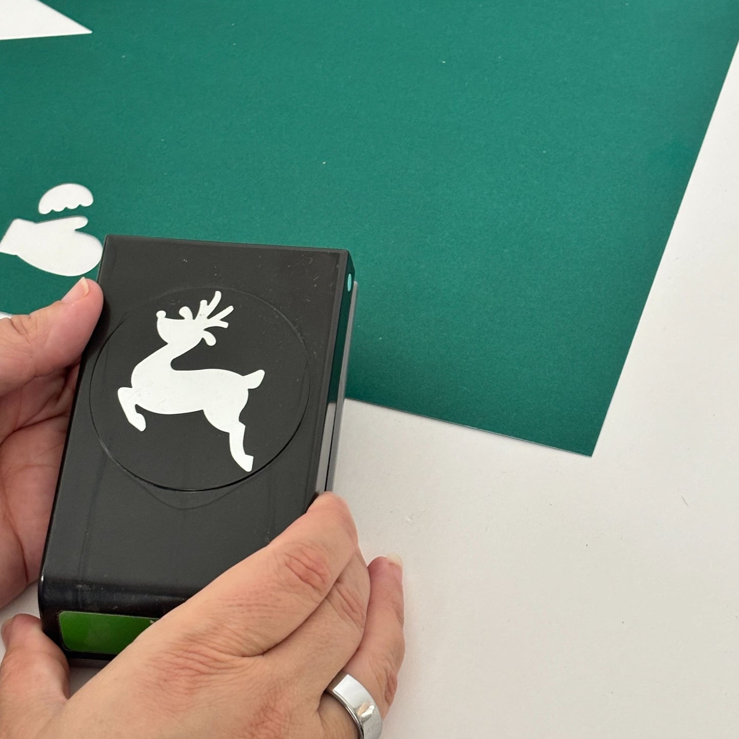 EK Success Paper Punch Reindeer Christmas Card Making Rudolph Deer Craft Holiday Decor Scrapbooking
