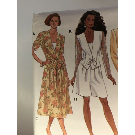 Butterick Sewing Pattern 6162 Career Skirt Suit Jacket Shorts Blazer UC 6 8 10