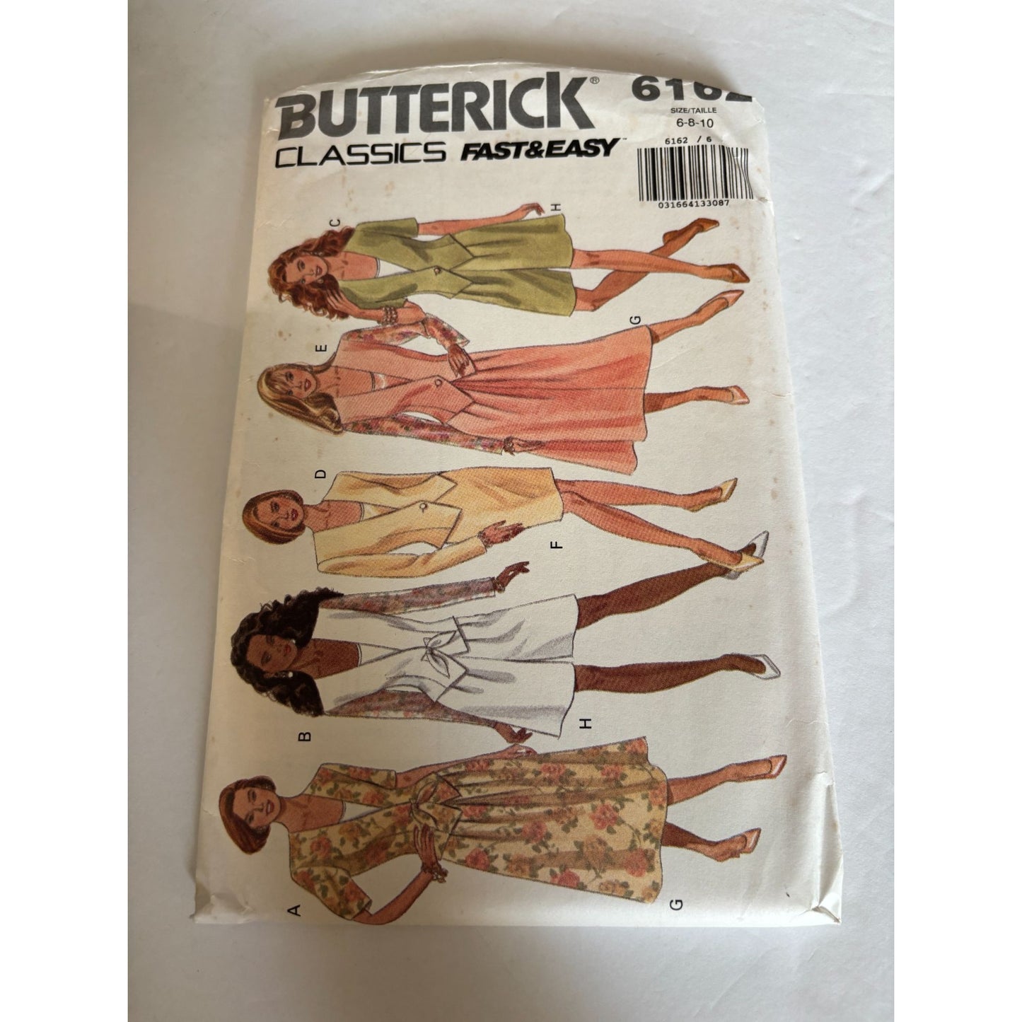 Butterick Sewing Pattern 6162 Career Skirt Suit Jacket Shorts Blazer UC 6 8 10