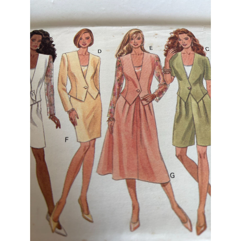 Butterick Sewing Pattern 6162 Career Skirt Suit Jacket Shorts Blazer UC 6 8 10