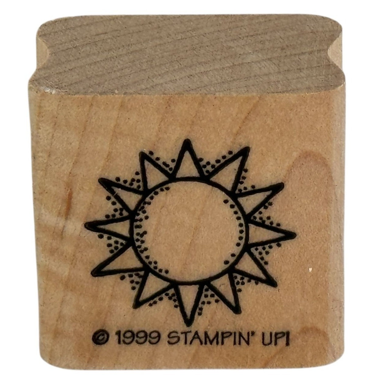 Stampin Up Rubber Stamp Sunshine Sun Shape Sky Nature Card Making Wood Mounted