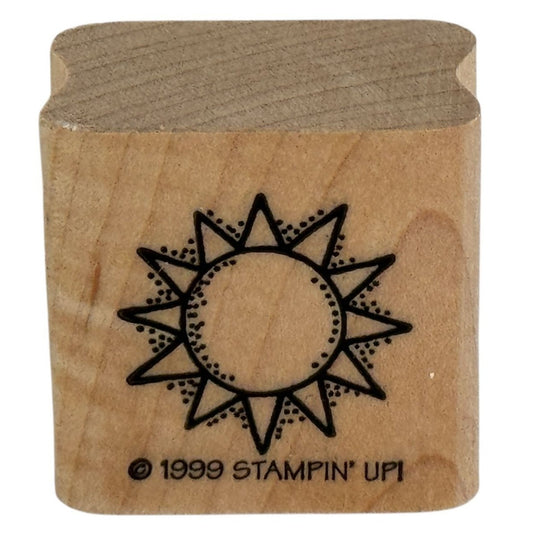 Stampin Up Rubber Stamp Sunshine Sun Shape Sky Nature Card Making Wood Mounted