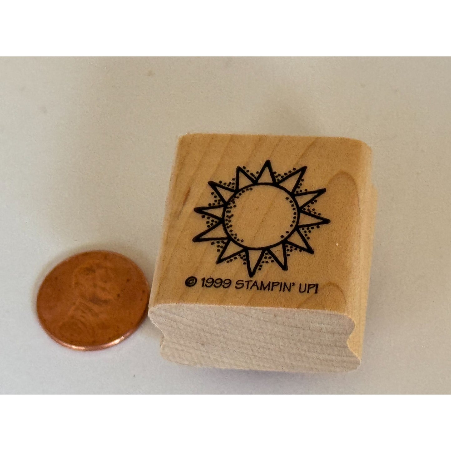 Stampin Up Rubber Stamp Sunshine Sun Shape Sky Nature Card Making Wood Mounted