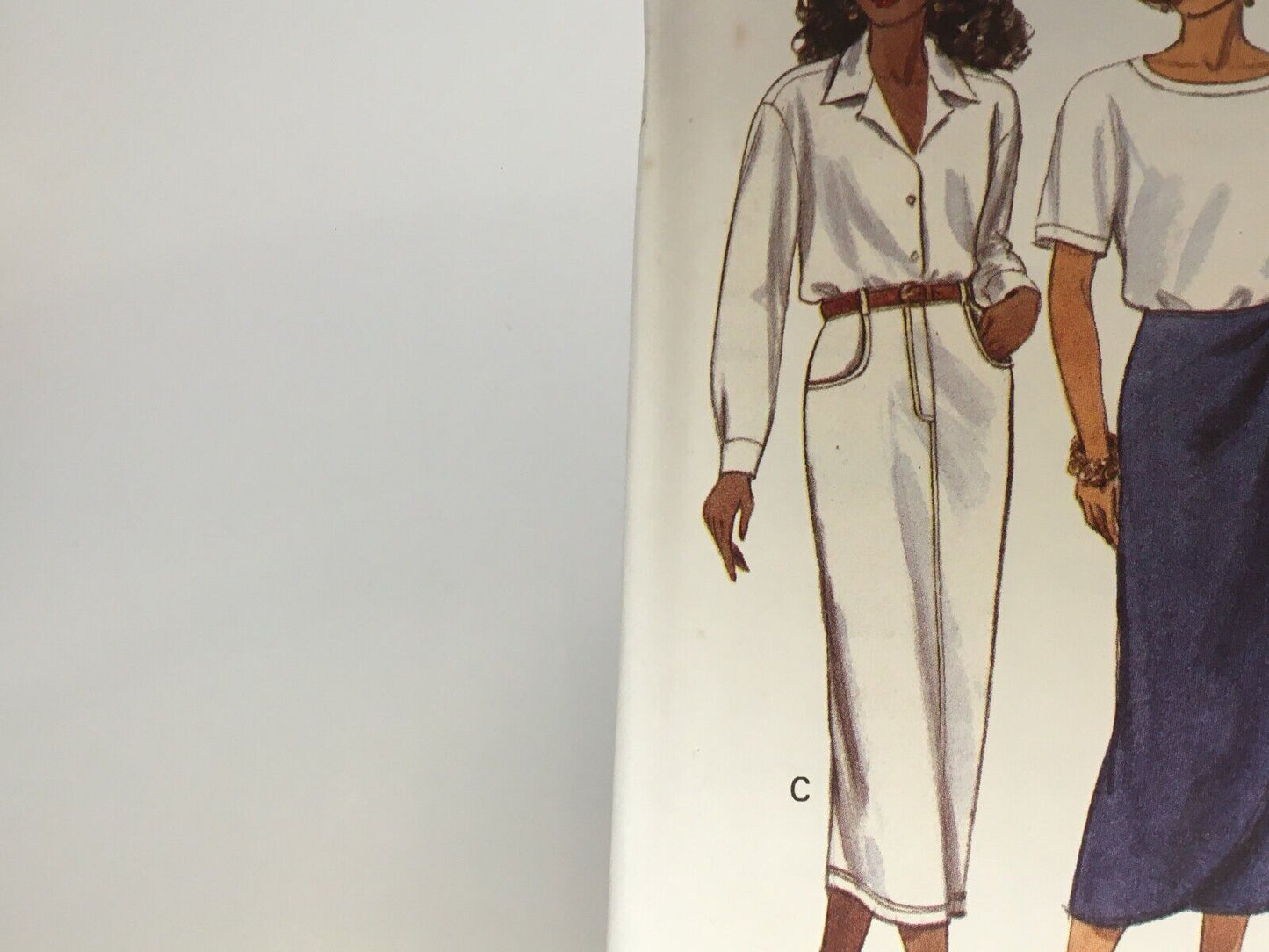 Butterick Sewing Pattern 6596 Wrap Skirt Minimalist Modest Work 1990s 6 8 10 UC