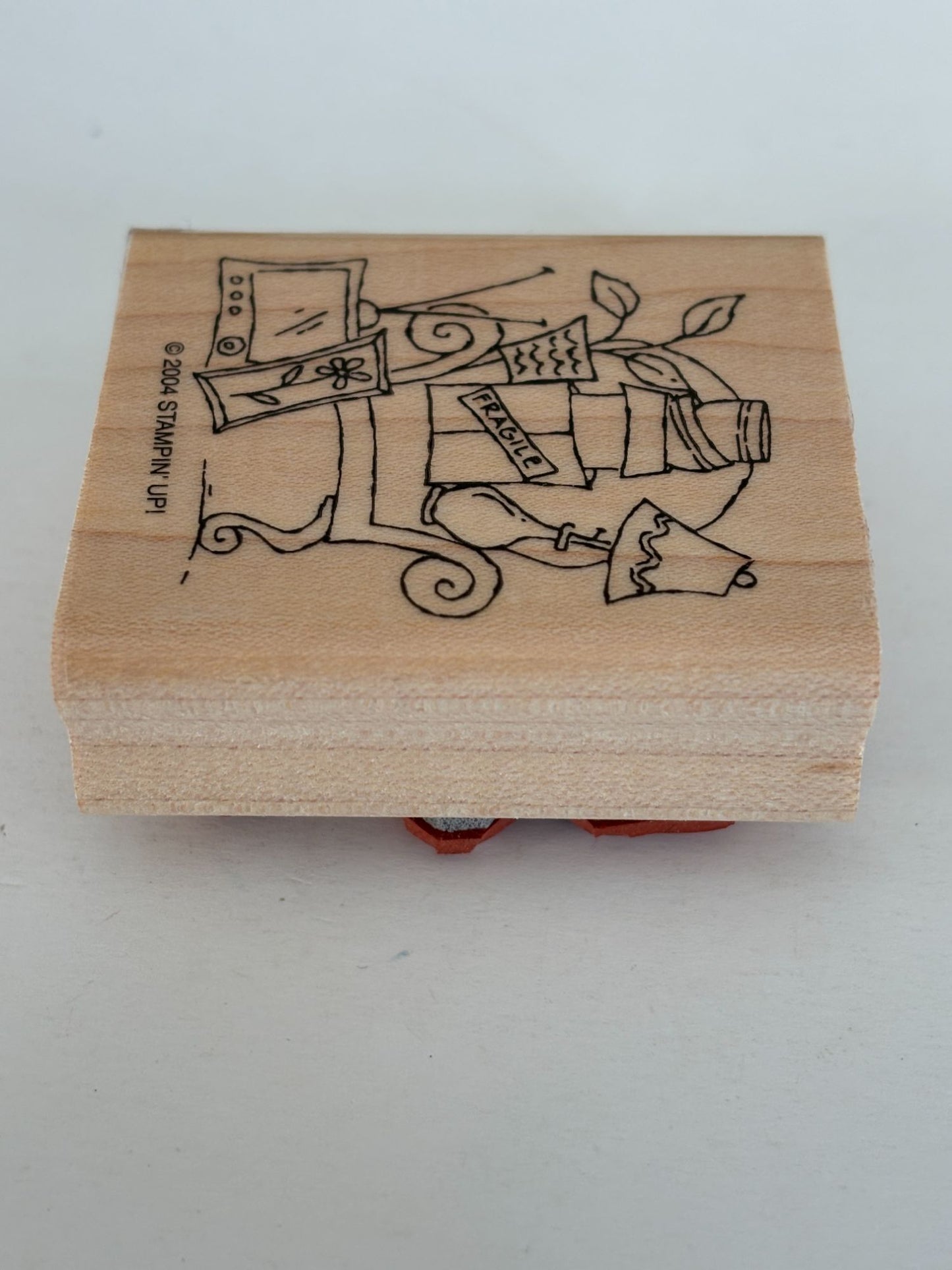 Stampin Up Rubber Stamp Fragile Box Moving Day Card Making Real Estate Realtor
