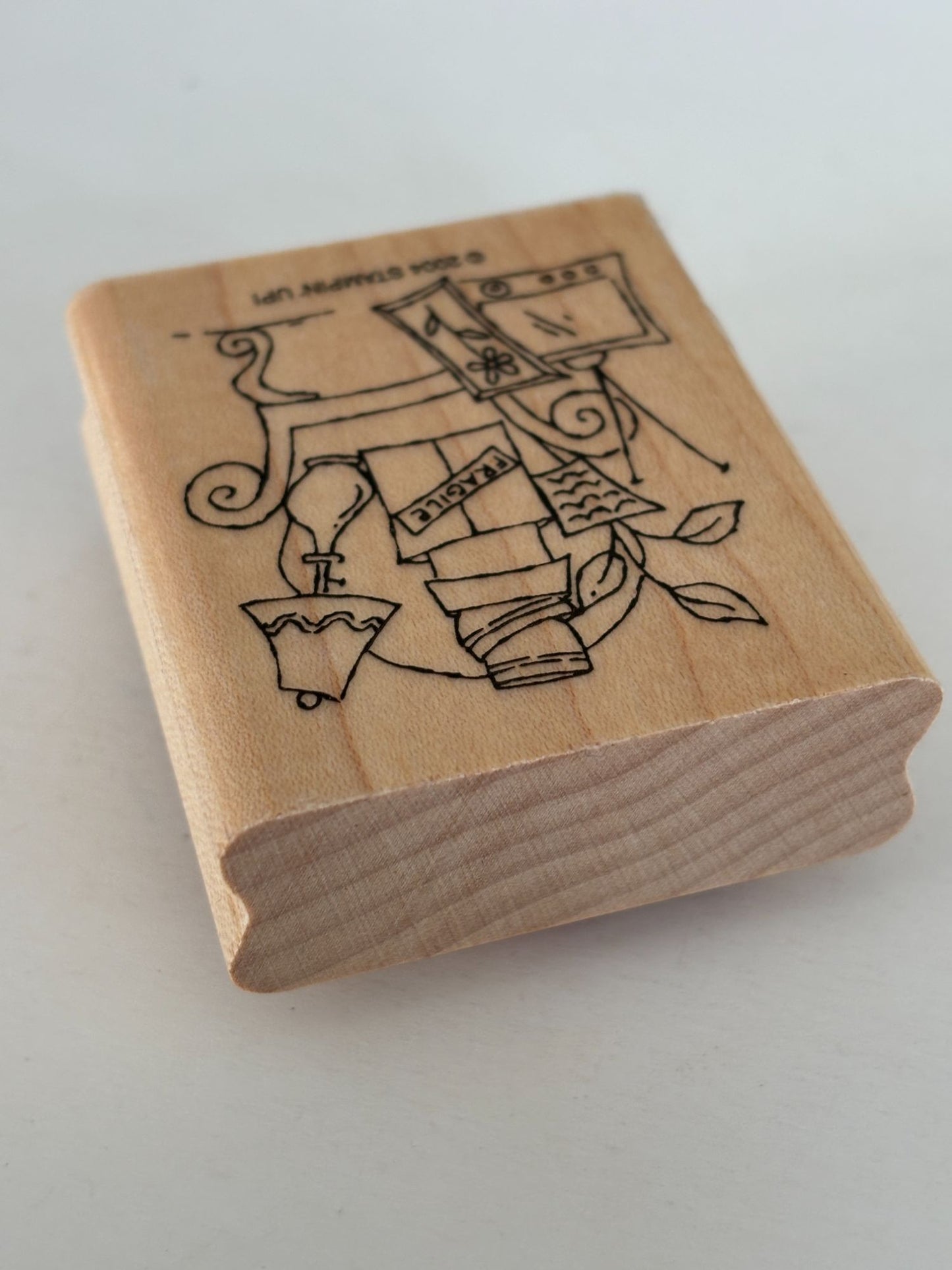 Stampin Up Rubber Stamp Fragile Box Moving Day Card Making Real Estate Realtor