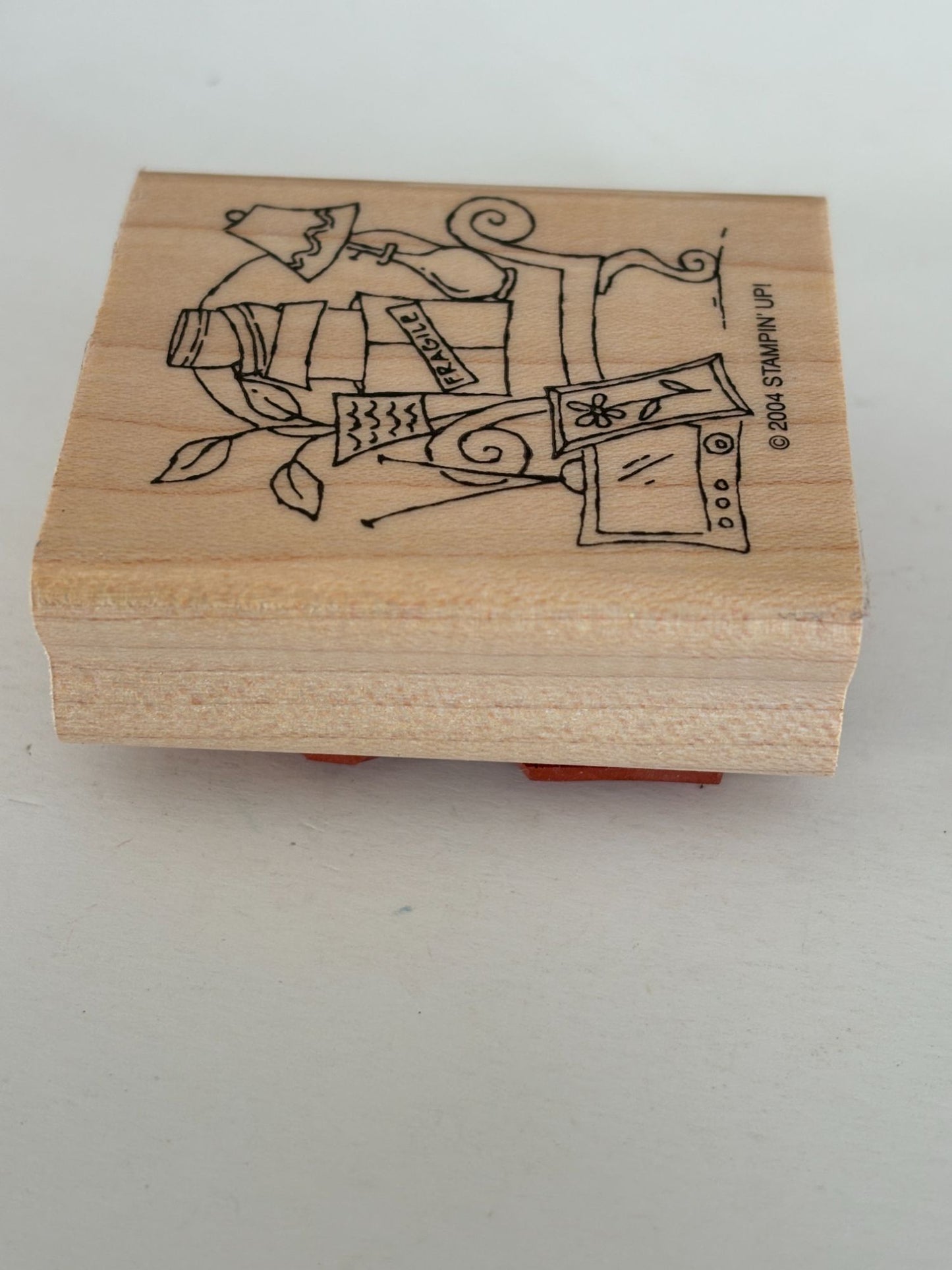 Stampin Up Rubber Stamp Fragile Box Moving Day Card Making Real Estate Realtor