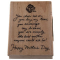 Mother’s Day Quote Rubber Stamp Inkadinkado Sentiment Card Making Words Mom Love