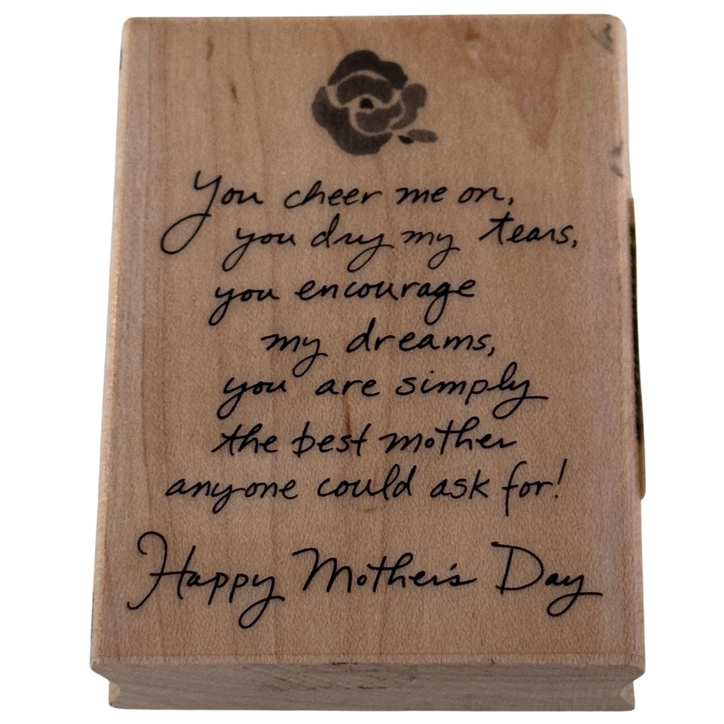 Mother’s Day Quote Rubber Stamp Inkadinkado Sentiment Card Making Words Mom Love