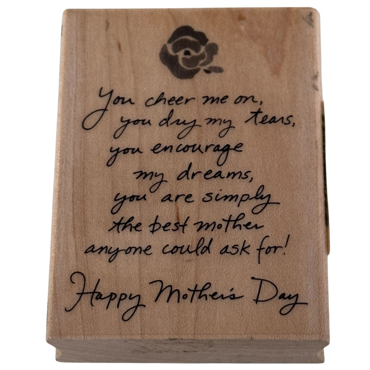 Mother’s Day Quote Rubber Stamp Inkadinkado Sentiment Card Making Words Mom Love
