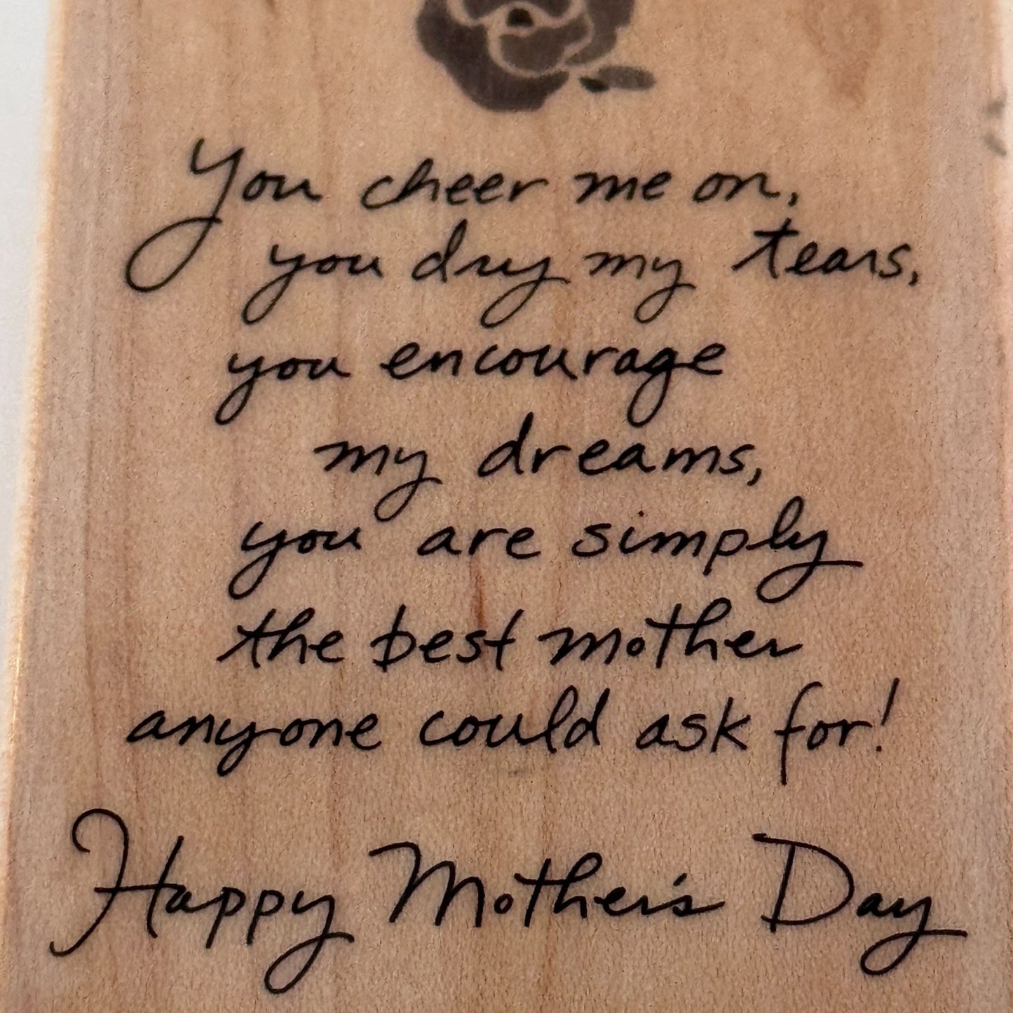 Mother’s Day Quote Rubber Stamp Inkadinkado Sentiment Card Making Words Mom Love