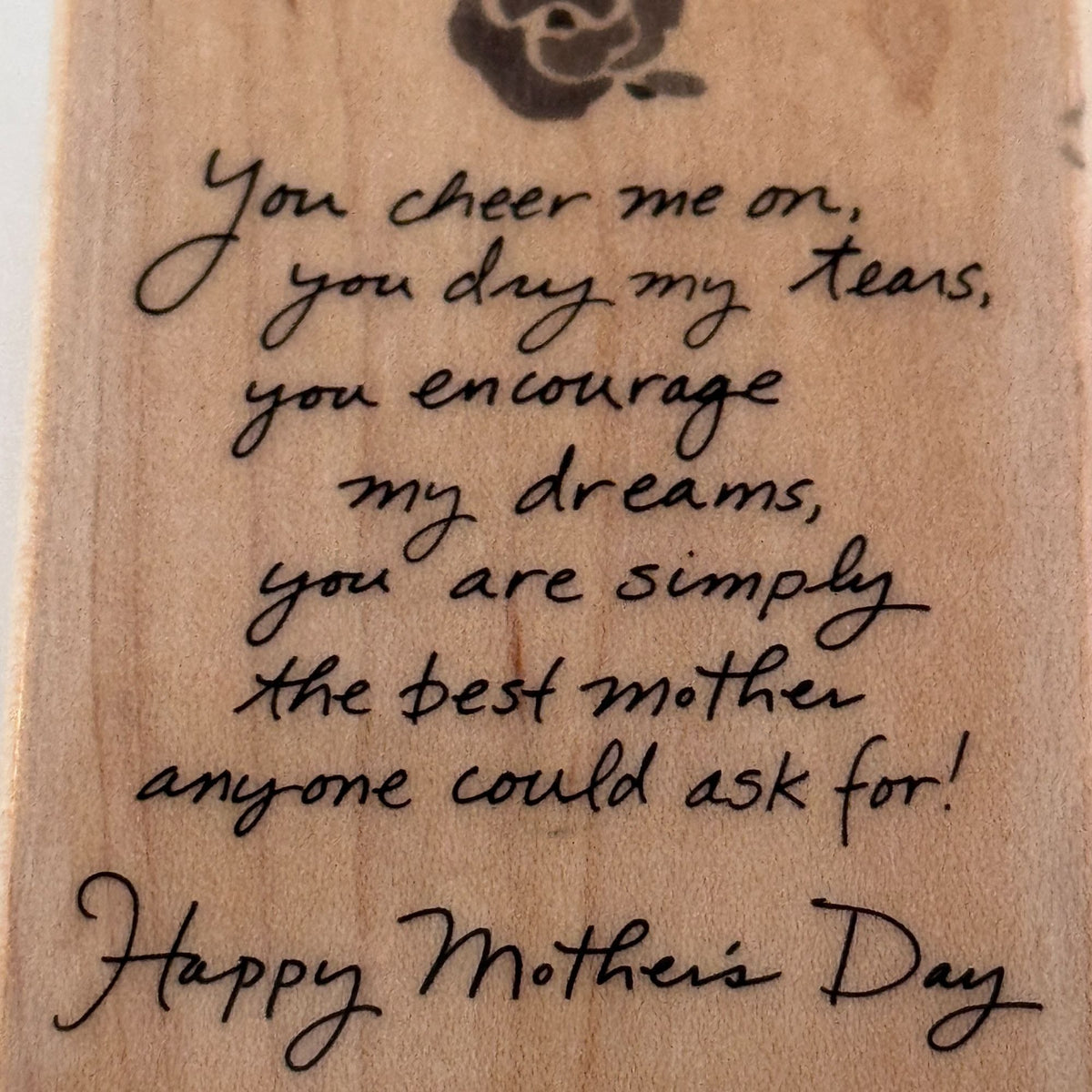 Mother’s Day Quote Rubber Stamp Inkadinkado Sentiment Card Making Words Mom Love