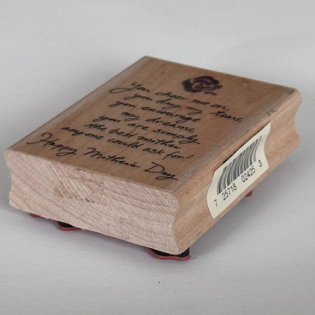 Mother’s Day Quote Rubber Stamp Inkadinkado Sentiment Card Making Words Mom Love