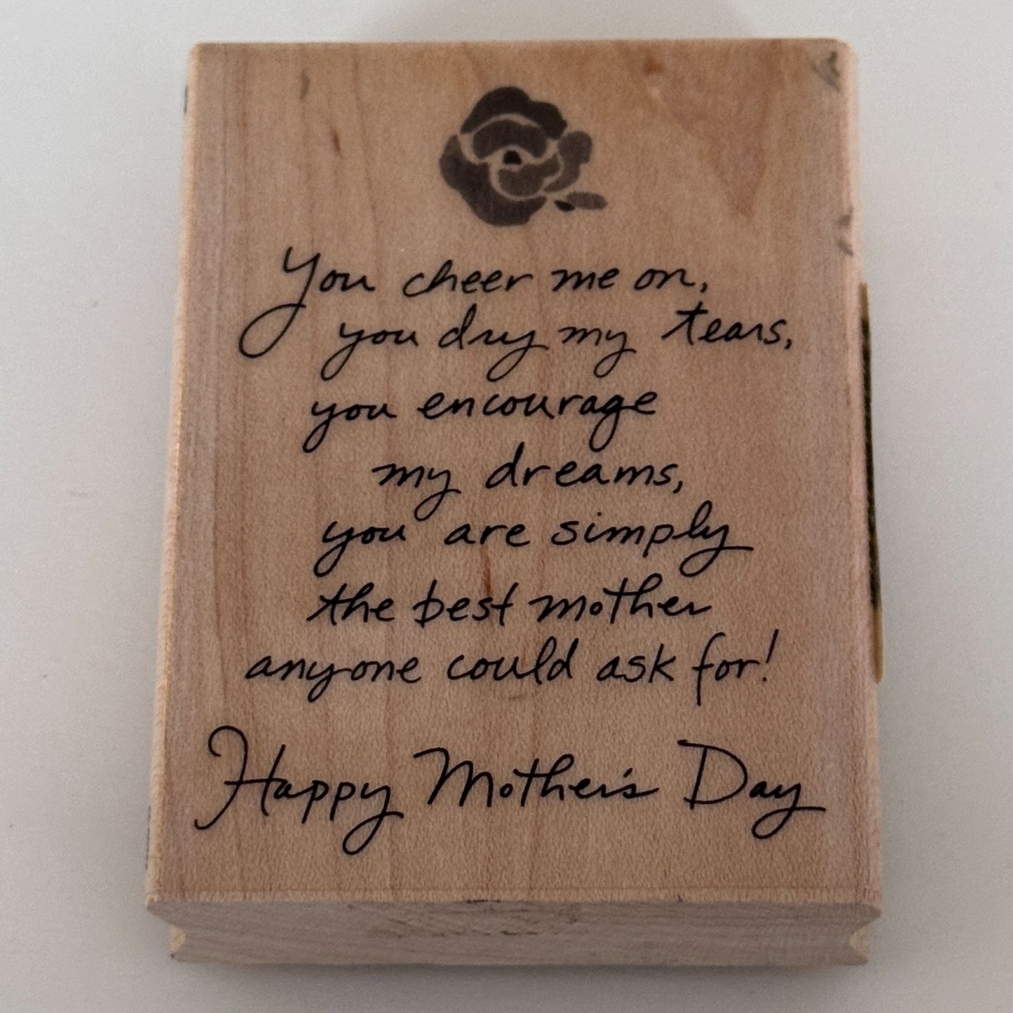 Mother’s Day Quote Rubber Stamp Inkadinkado Sentiment Card Making Words Mom Love