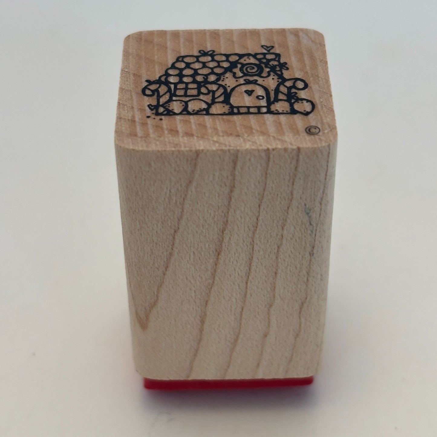 DOTS Rubber Stamp Christmas Gingerbread House Candy Gift Tag Card Making 1 Inch