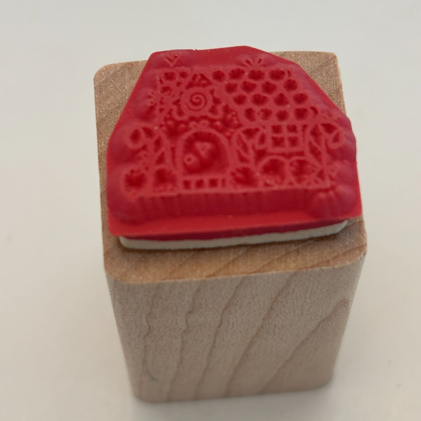 DOTS Rubber Stamp Christmas Gingerbread House Candy Gift Tag Card Making 1 Inch