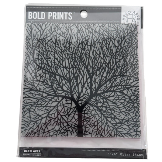 Hero Arts Bold Prints Cling Stamp Bare Branched Tree Background Card Making 6 in