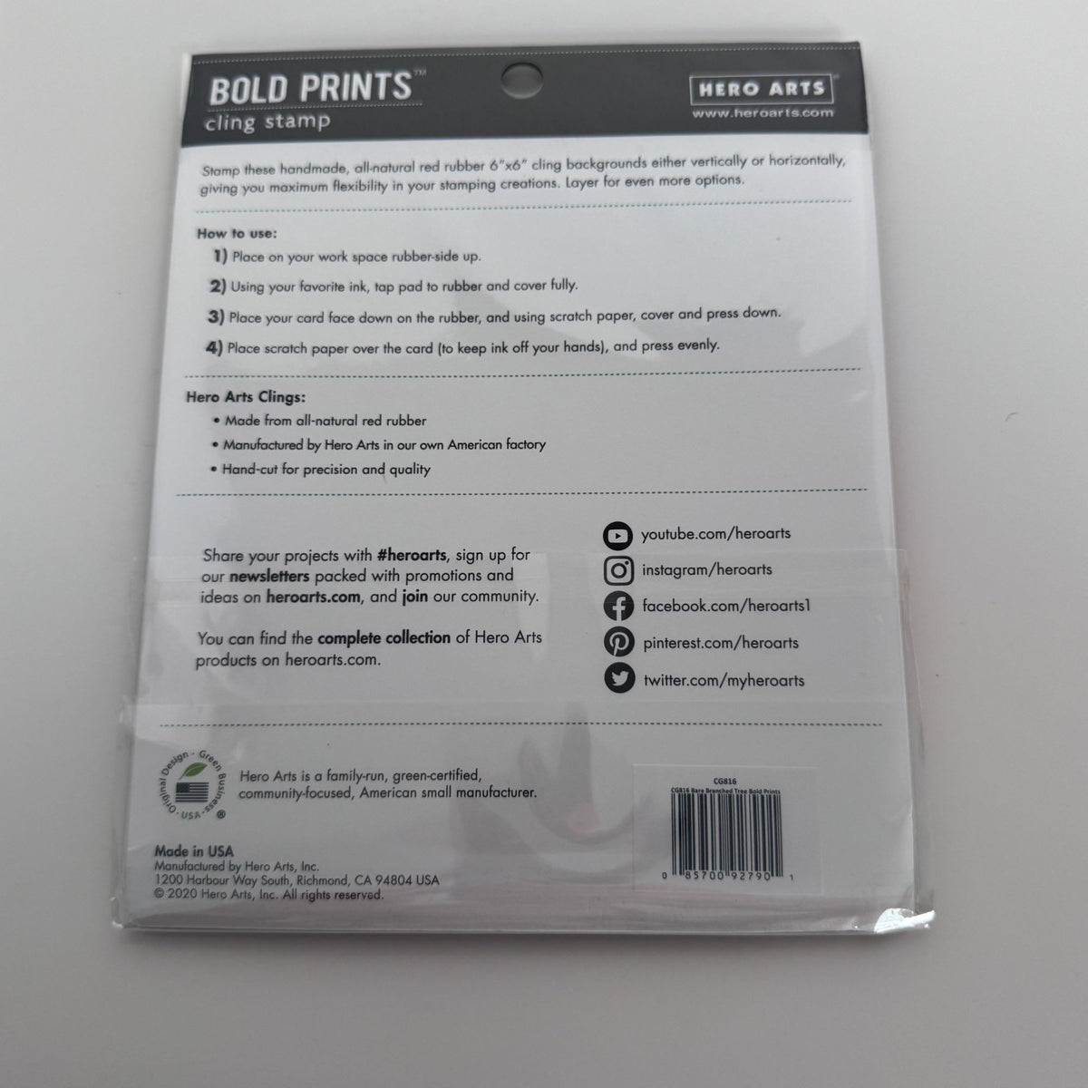 Hero Arts Bold Prints Cling Stamp Bare Branched Tree Background Card Making 6 in