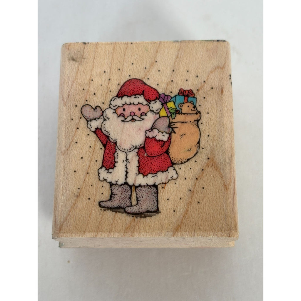 Hero Arts Rubber Stamp Snow Santa with Gift Sack Bag Holidays Christmas Small