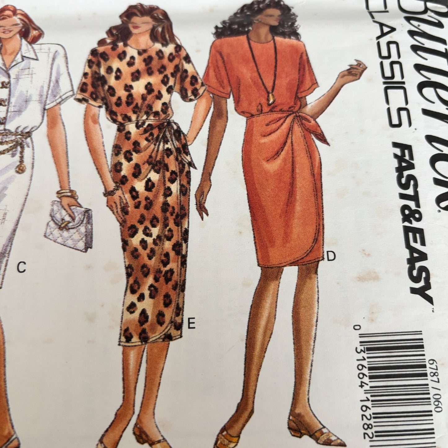 Butterick Sewing Pattern 6787 1990s Dress Suit Corporate Core Easy 6 8 10 Uncut