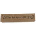 Birdy Brain Rubber Stamp Funny Phrase Wings Stamp Whimsical Card Making Words Self Deprication