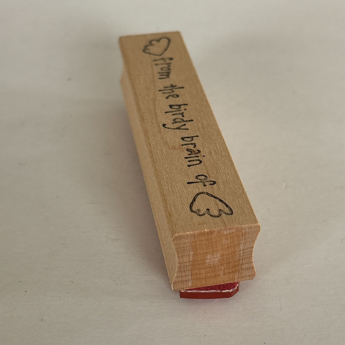 Birdy Brain Rubber Stamp Funny Phrase Wings Stamp Whimsical Card Making Words Self Deprication