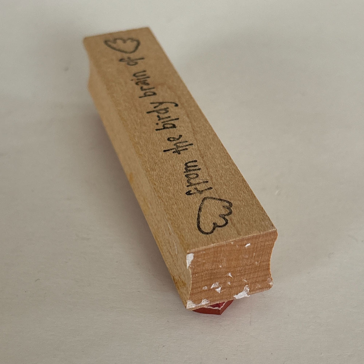 Birdy Brain Rubber Stamp Funny Phrase Wings Stamp Whimsical Card Making Words Self Deprication