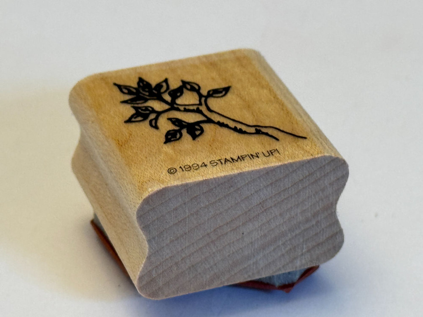 Stampin Up Rubber Stamp Tree Branch Nature Spring Leaves Leaf Cardmaking Craft