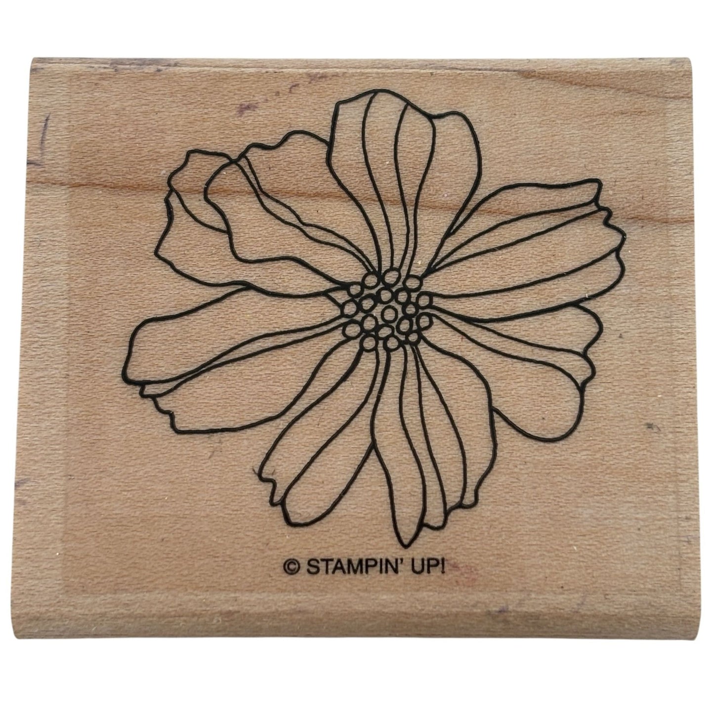 Stampin Up Wood Mounted Rubber Stamp Flower Garden Floral Nature Card Making