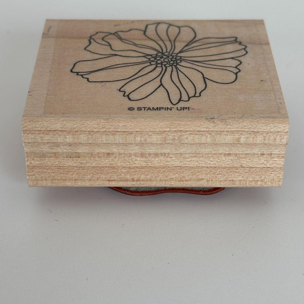 Stampin Up Wood Mounted Rubber Stamp Flower Garden Floral Nature Card Making
