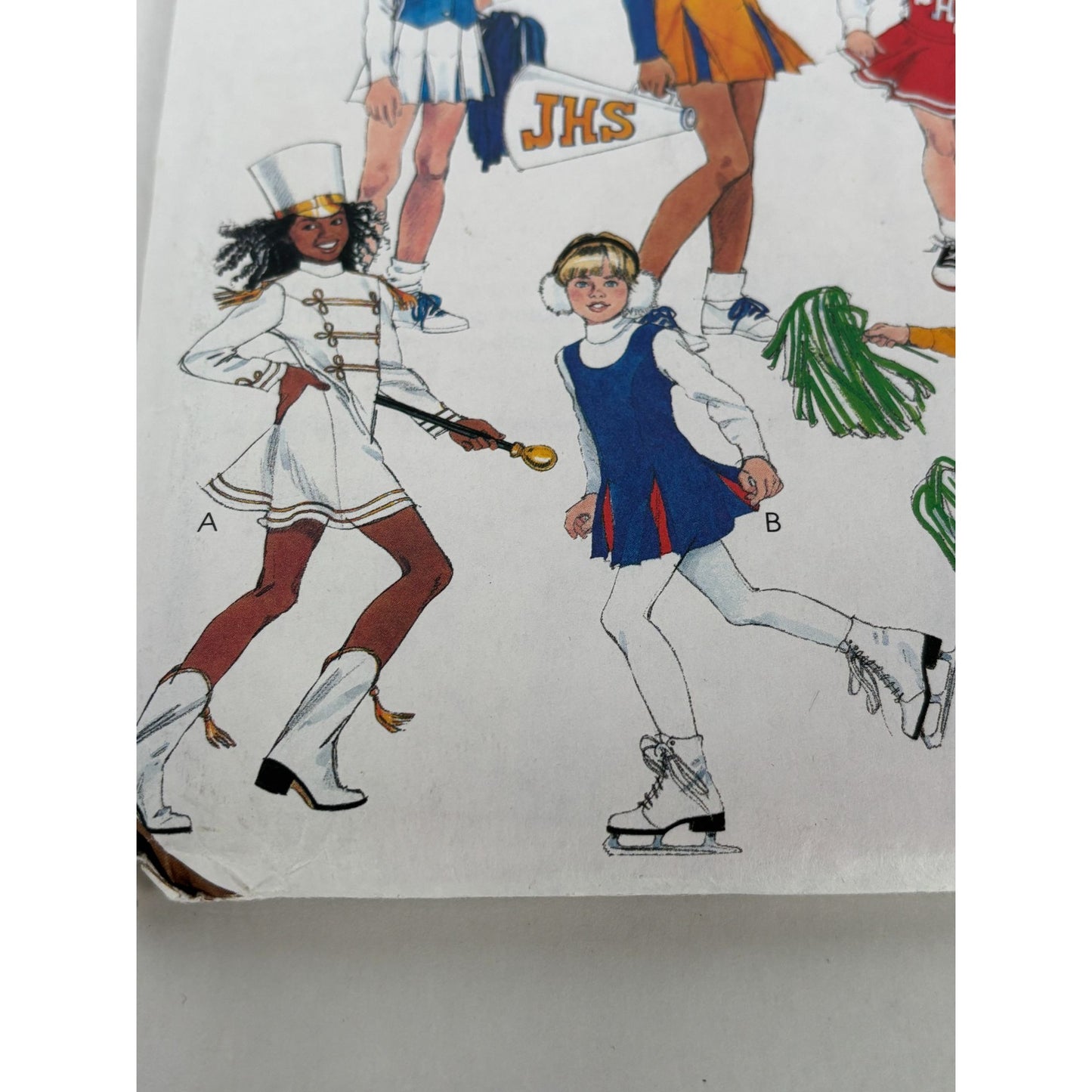 McCalls Sewing Pattern 2855 Cheerleader Majorette Costume Girls 10 12 14 Uncut