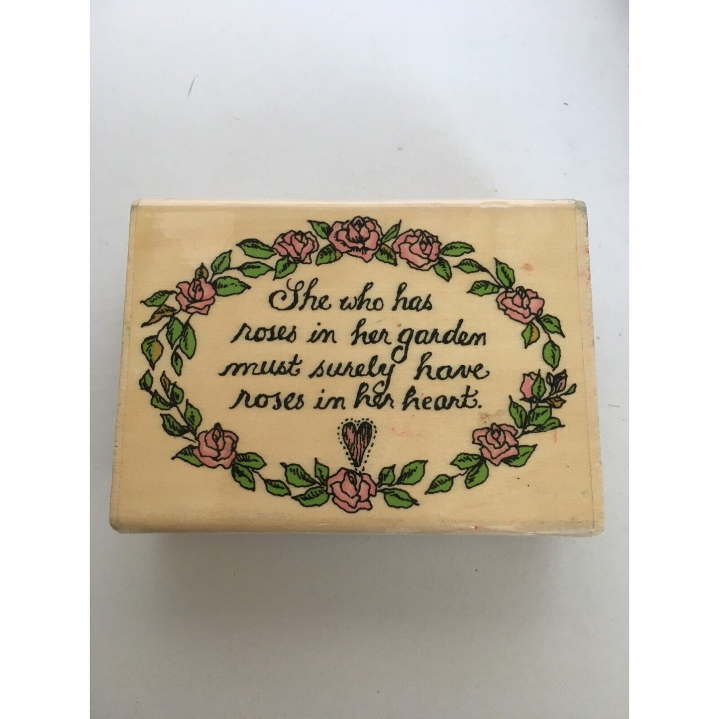 Uptown Holly Pond Hill Rubber Stamp She Who Has Roses in Her Garden Nature Rare