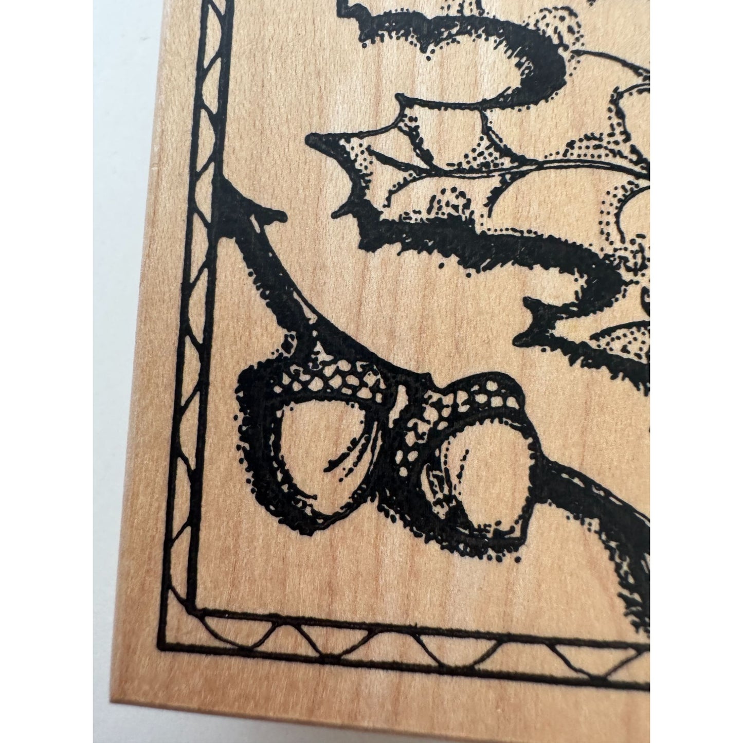 Northwoods Rubber Stamp Acorn Oak Leaf Large Fall NatureThanksgiving Card Making