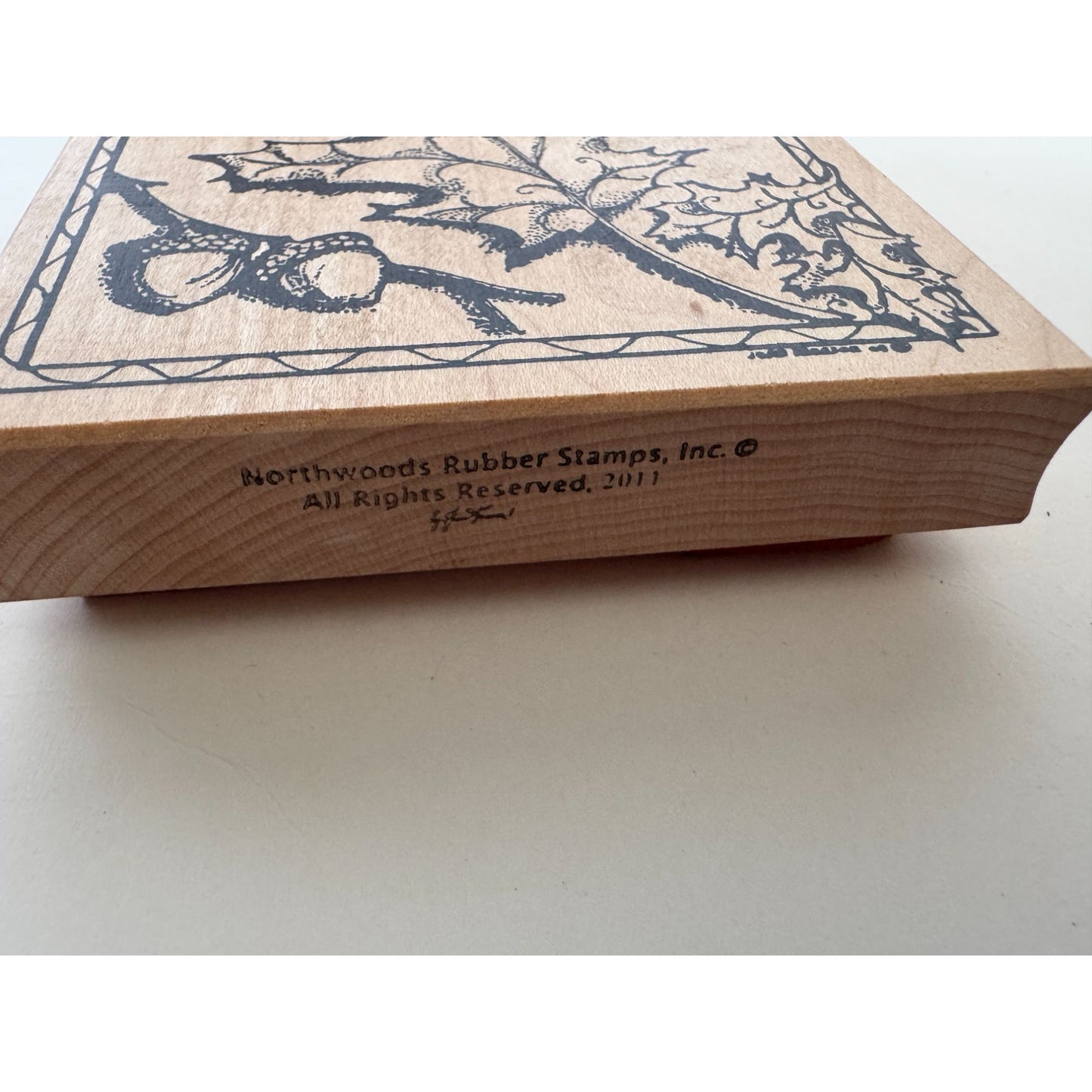 Northwoods Rubber Stamp Acorn Oak Leaf Large Fall NatureThanksgiving Card Making