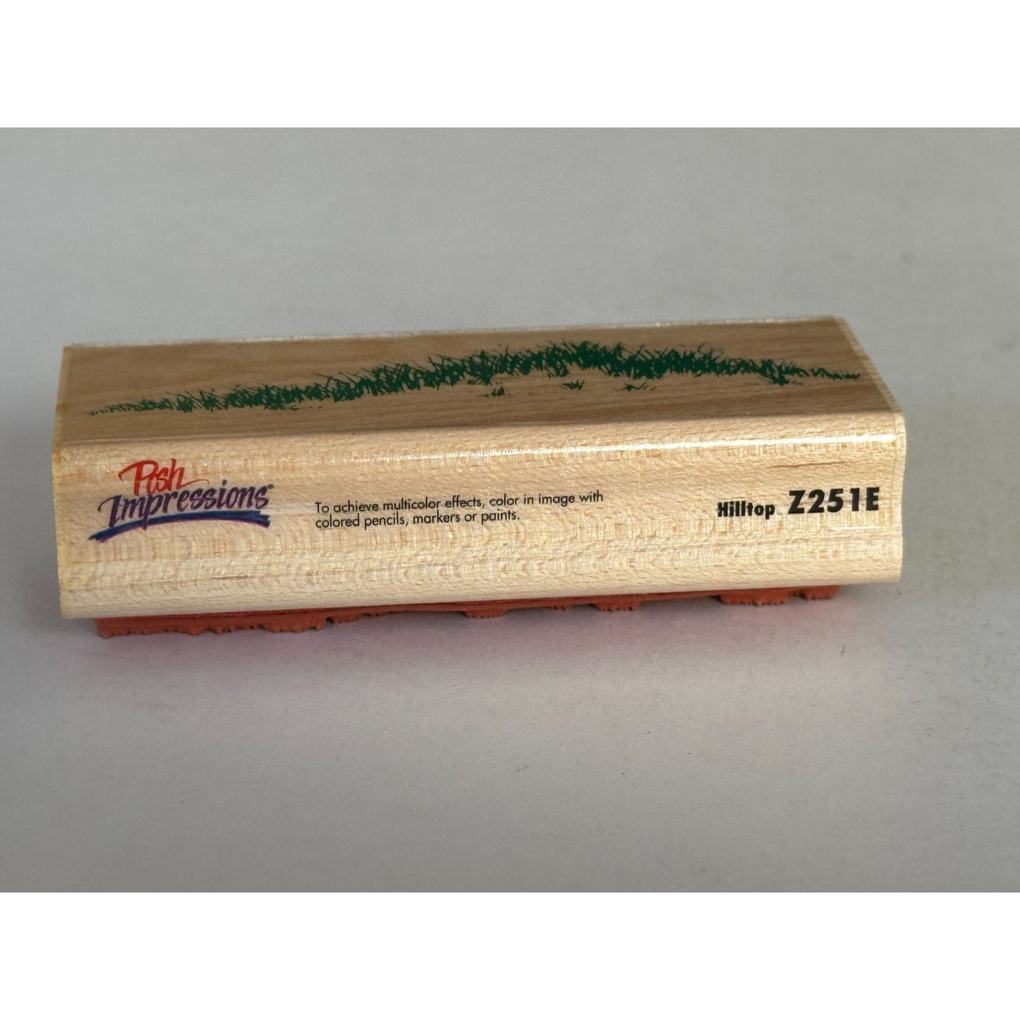 Rubber Stampede Rubber Stamp Hilltop Grass Posh Impressions Landscape Maker Wood