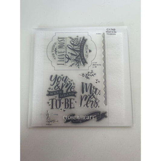 CTMH My Acrylix Acrylic Stamp Set Meant to Be Mr and Mrs Anniversary Card Making